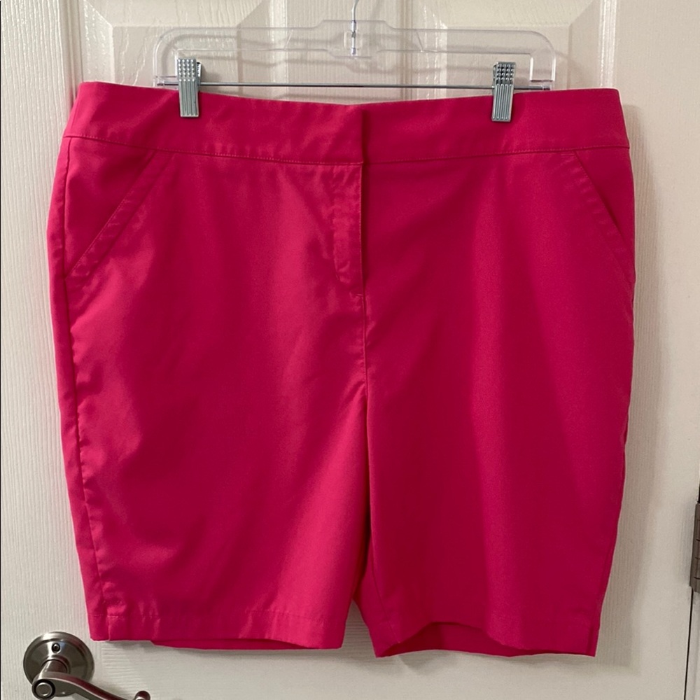 PGA Tour Pink Shorts Tailored Flat Front